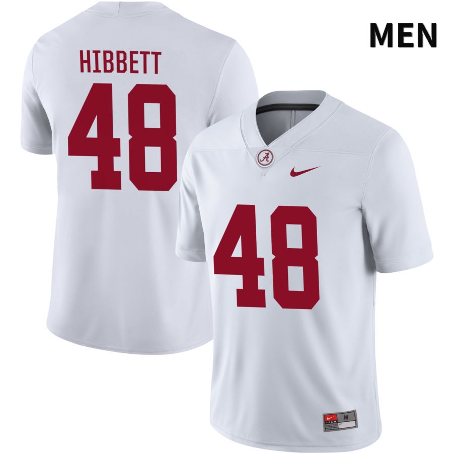 Alabama Crimson Tide Men's Kneeland Hibbett #48 NIL White 2022 NCAA Authentic Stitched College Football Jersey IY16N70XV